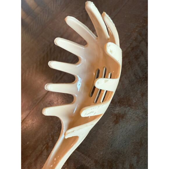 Vintage Ecko Slotted Pasta Spaghetti Spoon Fork Off White Made In USA - Picture 6 of 6